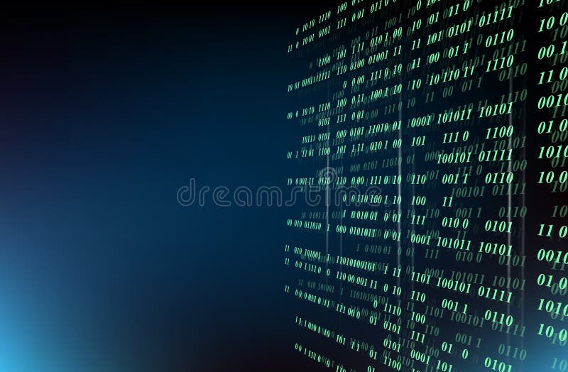 Background abstract illustration object binary code vector illustration