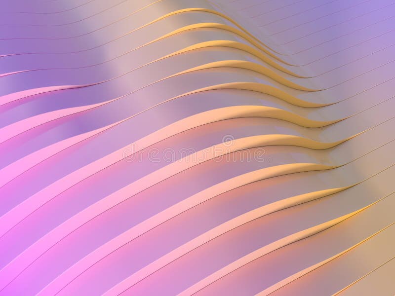 Background Abstract with Soft Pink Waves. 3D Stock Illustration
