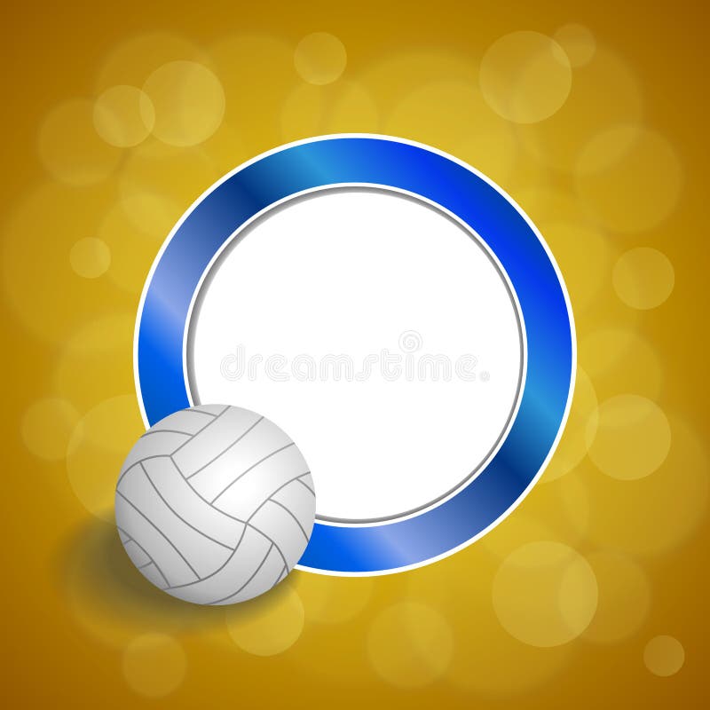 Background Abstract Volleyball Blue Yellow Ball Circle Frame ...