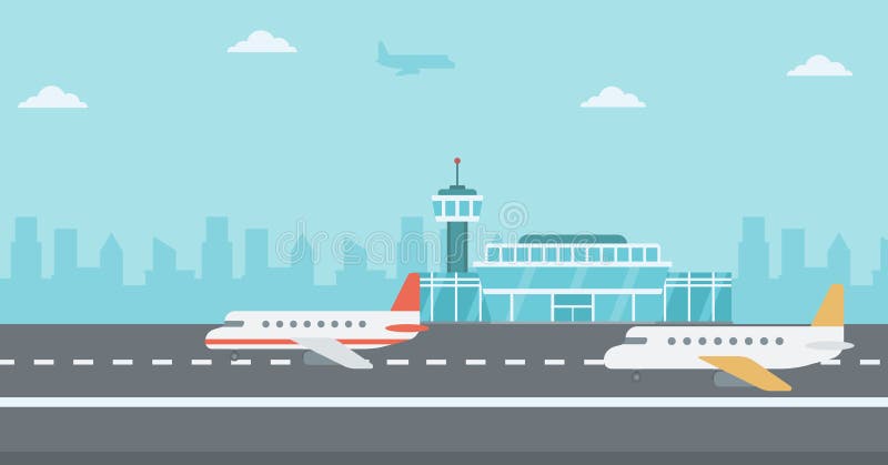 Background of Airport with Airplanes. Stock Vector - Illustration of depart, passenger: 71588695 Background of Airport with Airplanes. Stock Vector - Illustration of depart, passenger: 71588695