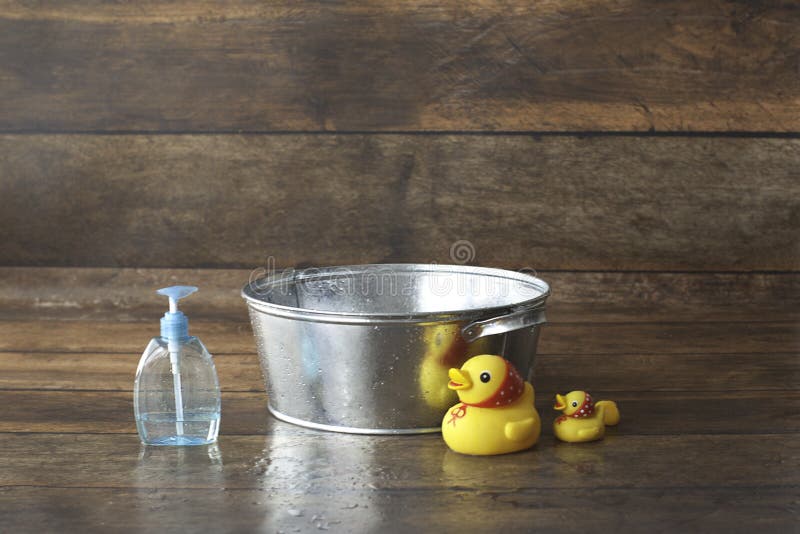 Background for baby photo shoot. Bath time. stock photo Background for baby photo shoot. Bath time. stock photo