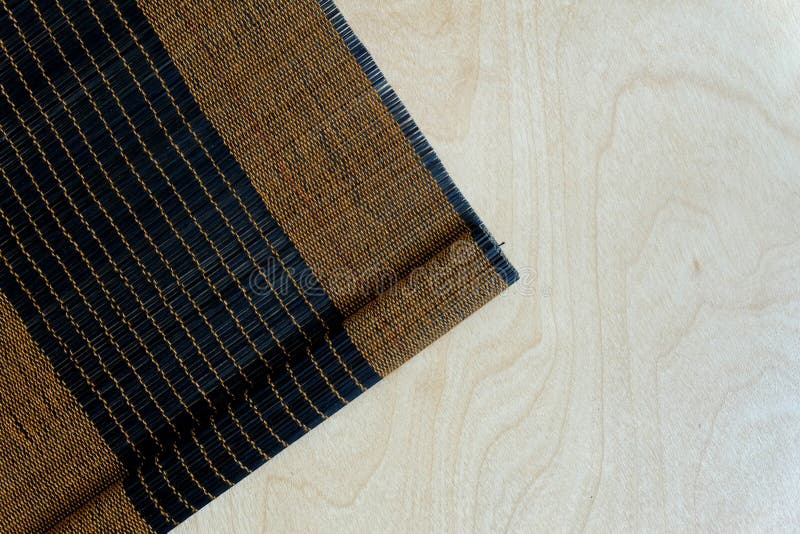 Background of Bamboo Mat Plate, Colorful Pattern, Bamboo Texture, Blank