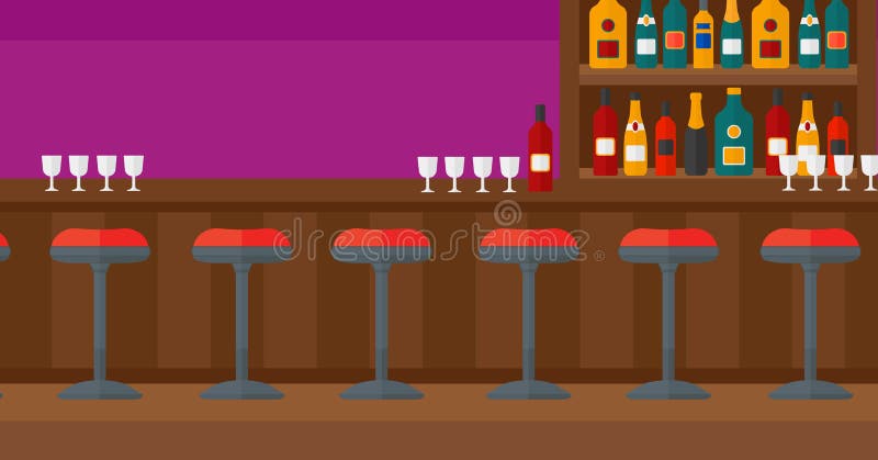 Background of bar counter. stock vector. Illustration of 