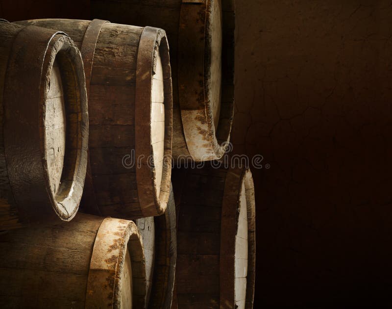 Background of barrel alcohol vinery wood