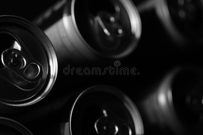 Background Beer Cans in Black and White Stock Photo Image of cold