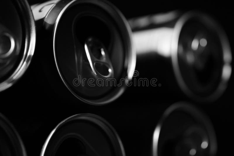 Background Beer Cans in Black and White Stock Image Image of metal
