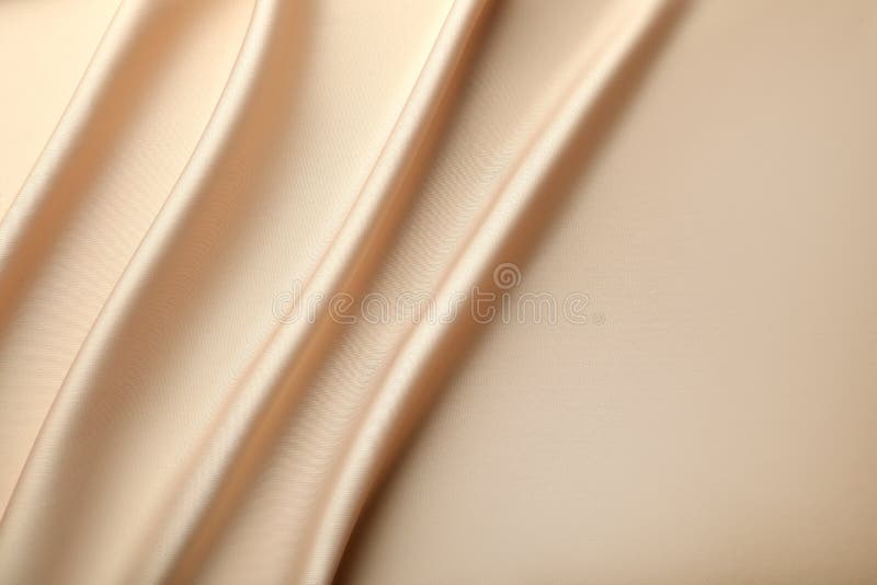 Beige satin fabric stock photo. Image of pattern, fold 124723460