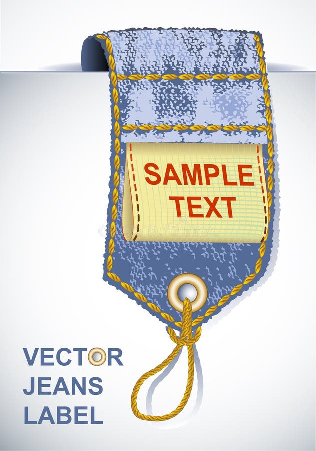 Background blank jeans vector label royalty free illustration