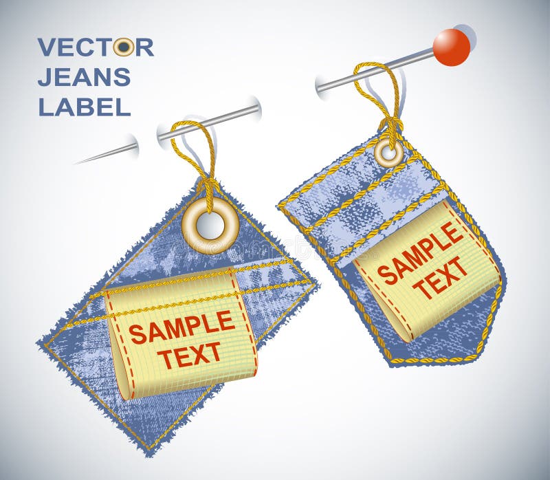 Background blank jeans vector label vector illustration