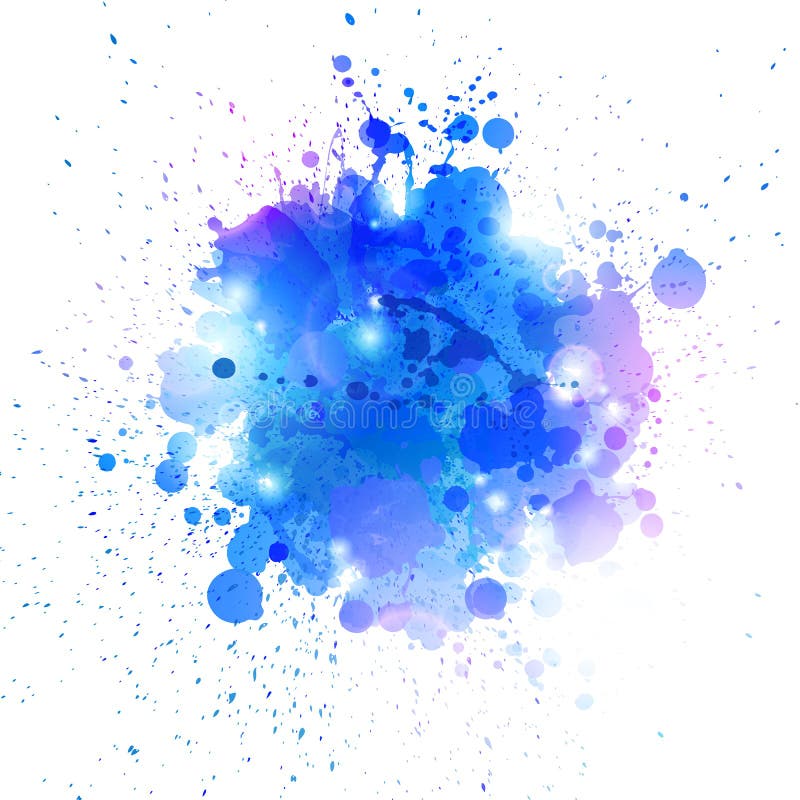 Abstract Hand Drawn Watercolor Blot Stock Illustration - Illustration ...