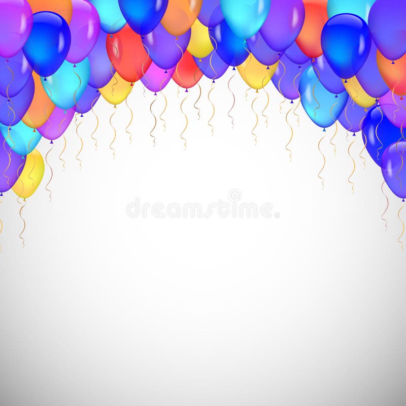 Background of blue balloons.