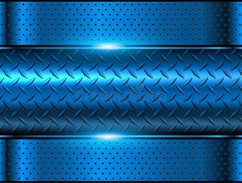Background Blue Metallic 3d Chrome Stock Vector Illustration of