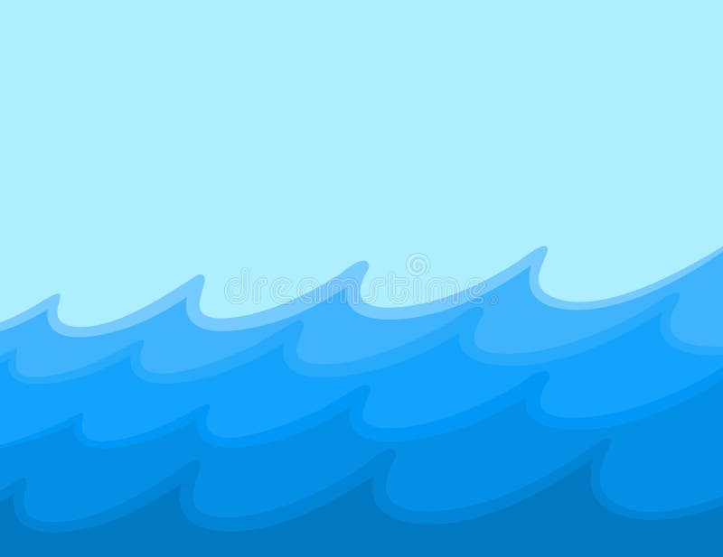 Background with blue sea. stock vector. Illustration of seascape - 85896088