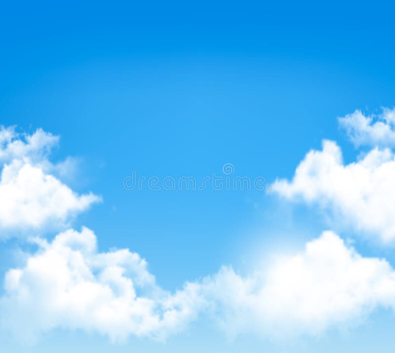 Background with blue sky and clouds.