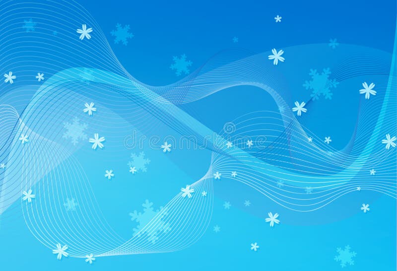 Background blue with snowflake