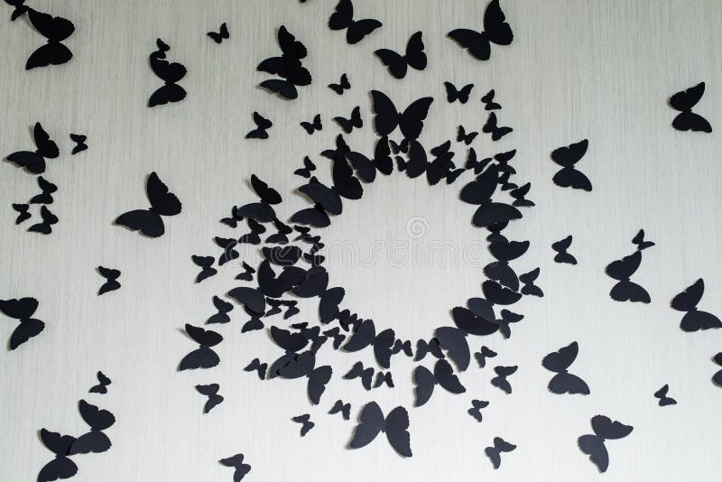 Background with a border of butterflies flying. Perfect for background greeting cards and invitations of the wedding, birthday, Valentine`s Day. additional format in the profile of the artist