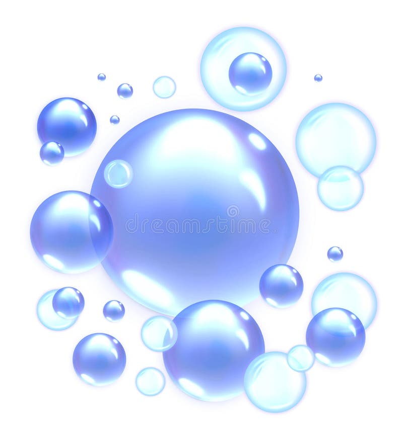 Blue soap bubbles stock image. Illustration of cartoon - 145694197