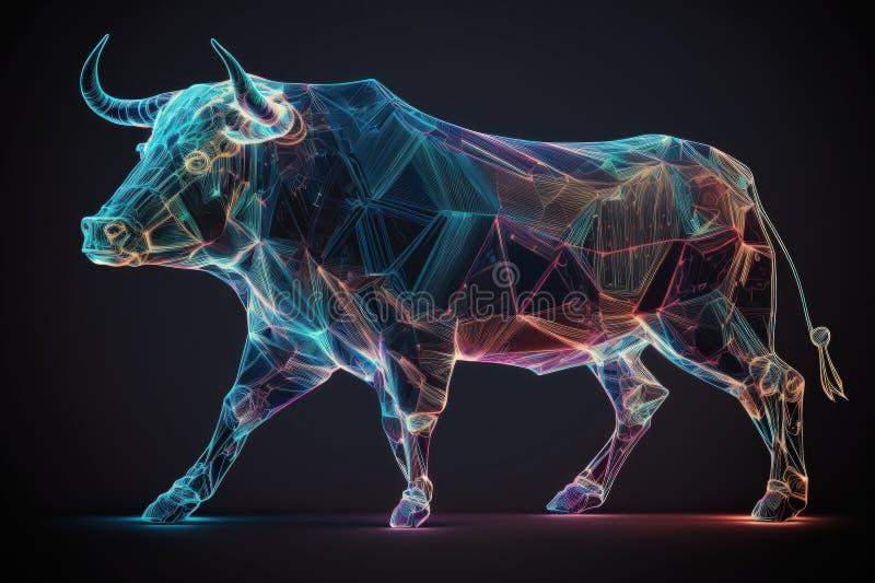 Background in Bull Market Geometric Finance Stock Illustration ...