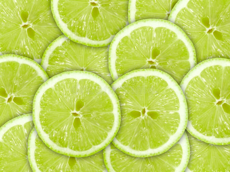 Background with citrus-fruit of lime slices