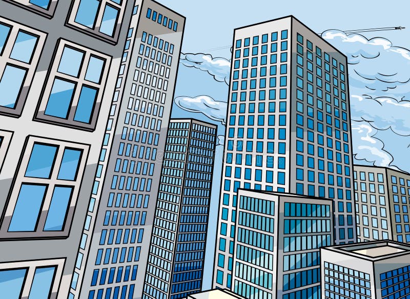 Background City Buildings stock vector. Illustration of high - 86581336