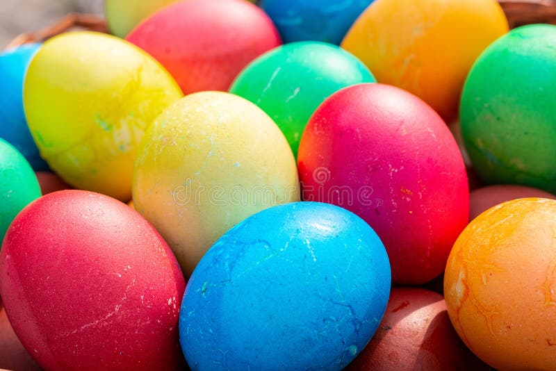 Background Image of Multi-colored Easter Eggs. Stock Image - Image of ...