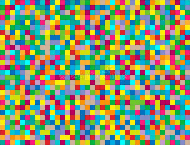 Background of Colored Squares Painted in Random Order. Vector Stock ...