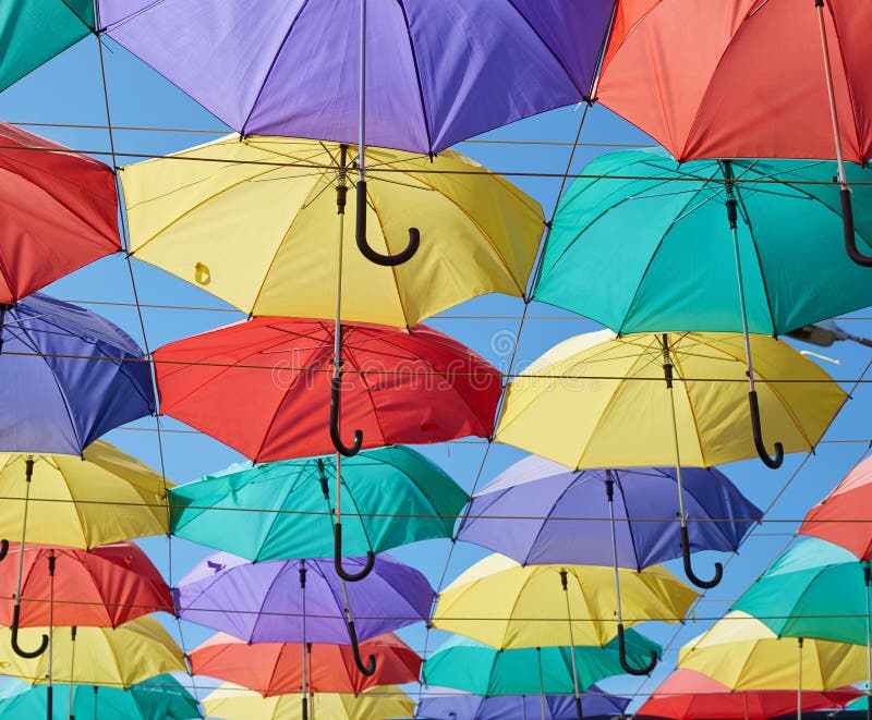 Background of Colorful Umbrellas Stock Photo Image of colourful