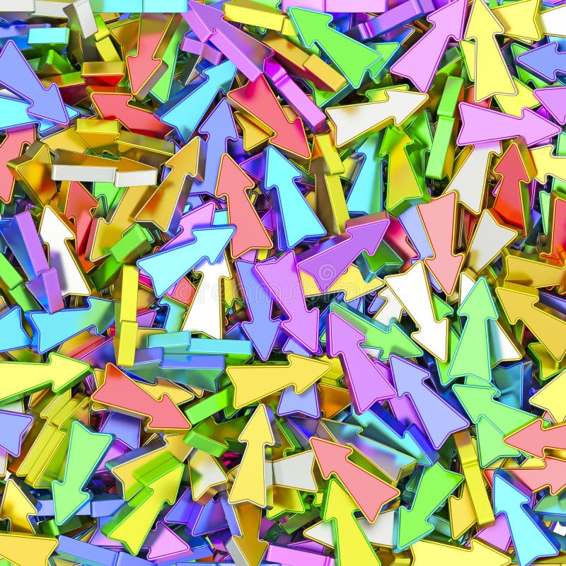 Background composed of many colorful small arrows royalty free stock images