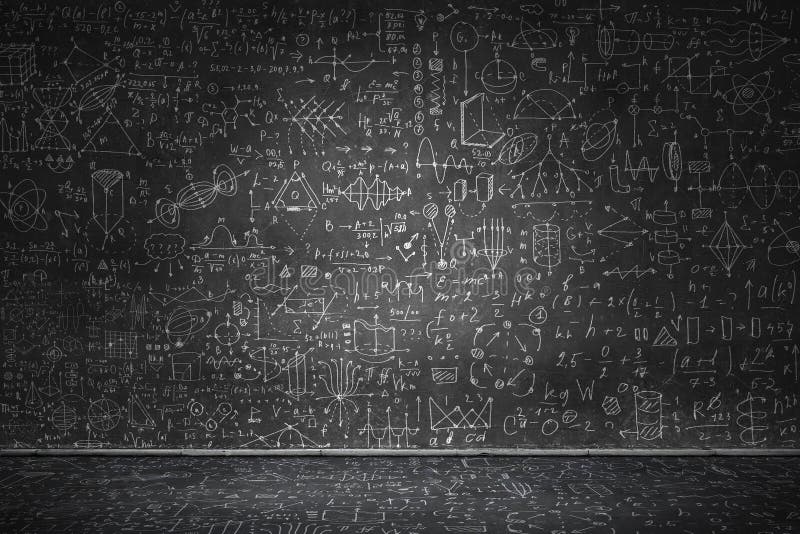 Chalkboard with formulas vector illustration Chalkboard with formulas vector illustration