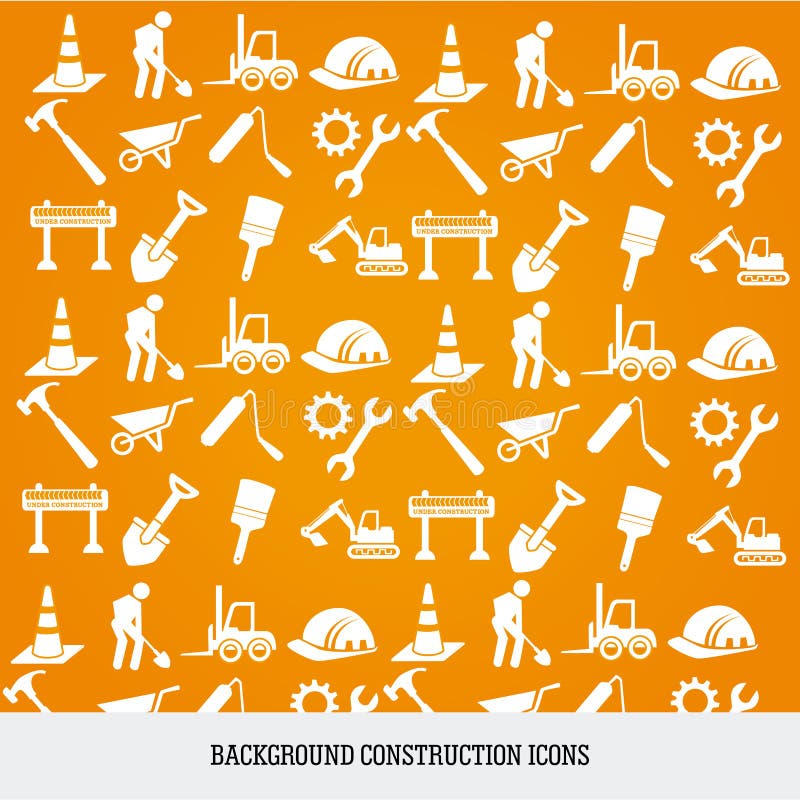 Background construction icons stock illustration