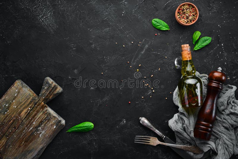 The Background Of Cooking. Kitchen Wooden Board. Stock Image Image of