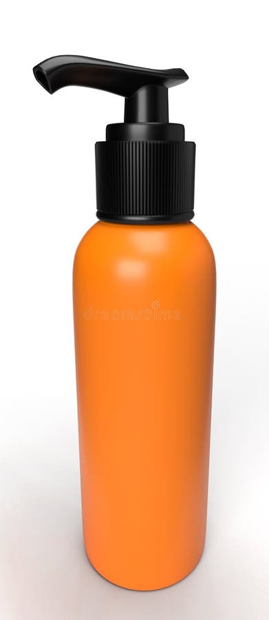 Background of a 3d dispenser to be personalized with a orange plastic dispenser vector illustration.