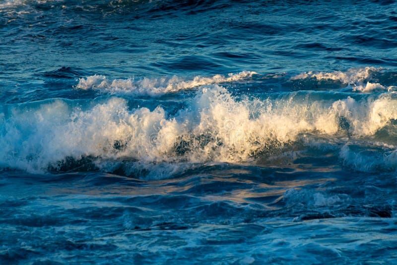 Background With Dark Blue Ocean Water Waves Stock Photo Image Of