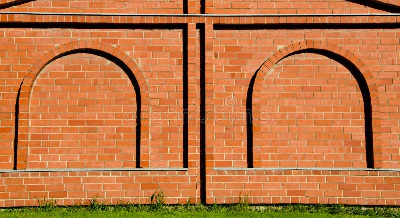 Background decorative brick wall arch imitation royalty free stock image Background decorative brick wall arch imitation royalty free stock image