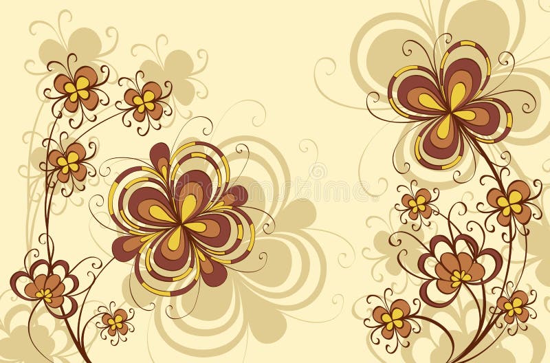 Background with decorative flowers