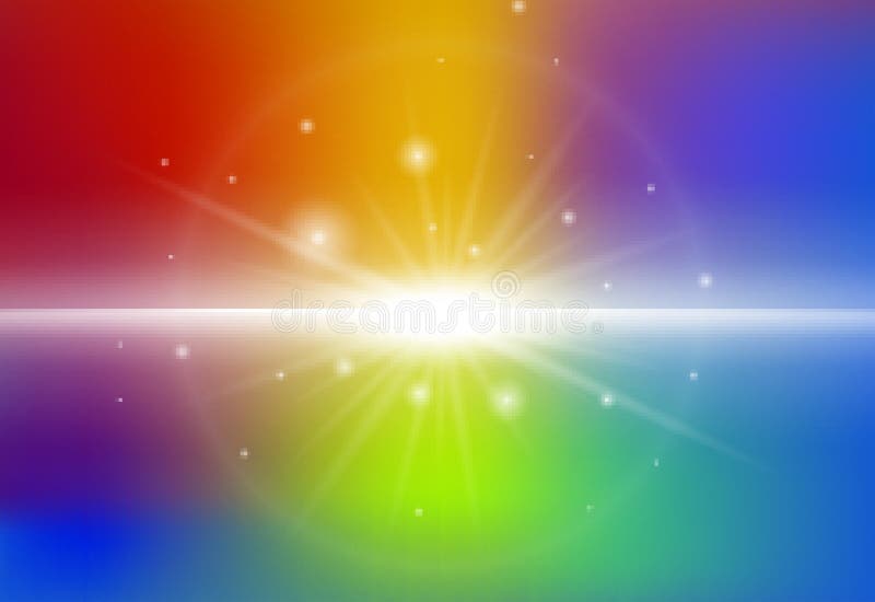 Background design with beam light on rainbow background stock illustration Background design with beam light on rainbow background stock illustration