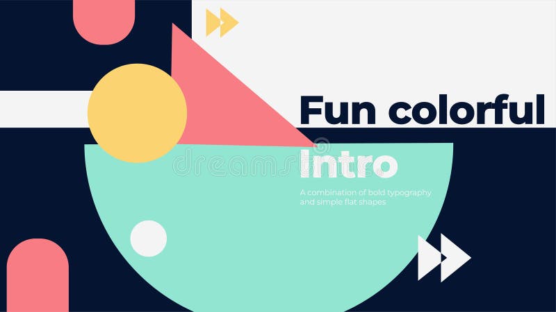 A Background design is a fun and colorful intro template vector illustration