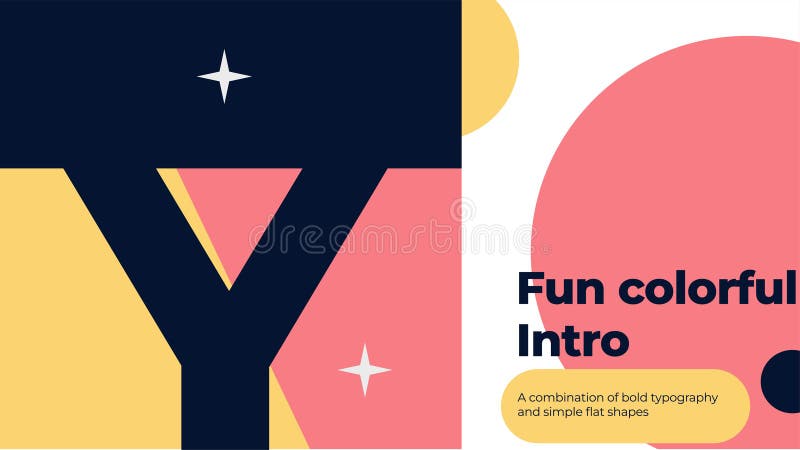 A Background design is a fun and colorful intro template vector illustration