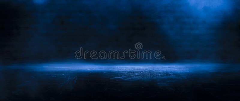 Background of an empty dark room, smoke and dust. royalty free stock photography