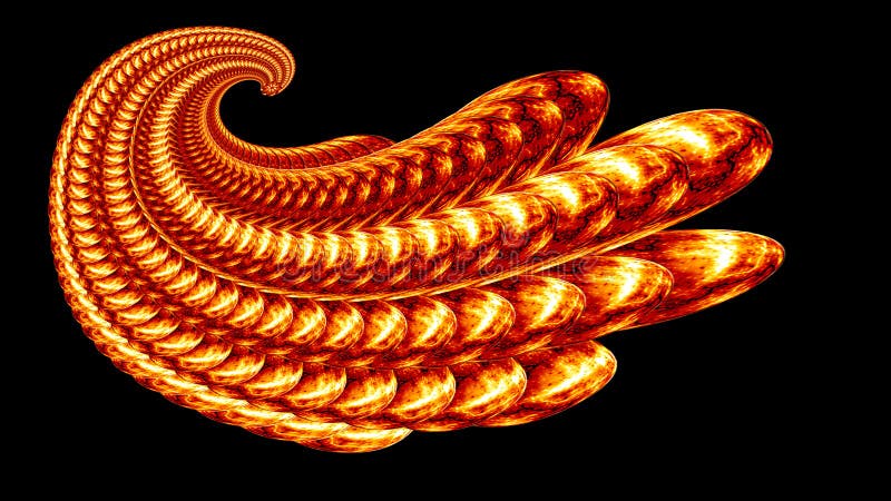 Background with fire wave weave and copy-space