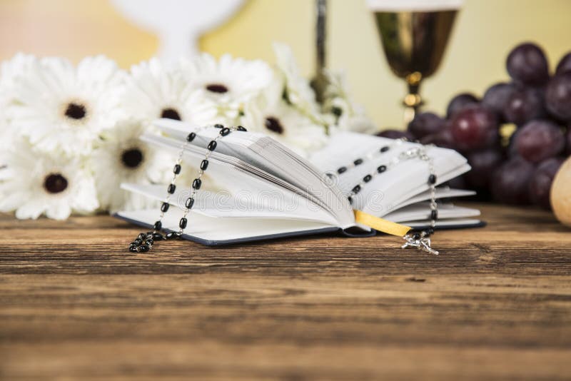 The Background Of The First Holy Communion Stock Image - Image of event