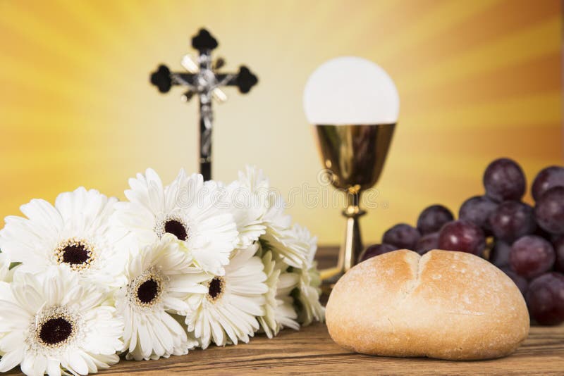 The Background Of The First Holy Communion Stock Image - Image of
