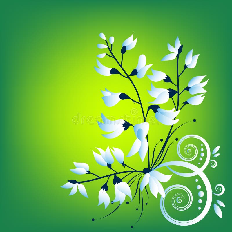 Background with flowers stock vector. Illustration of floral - 5071085