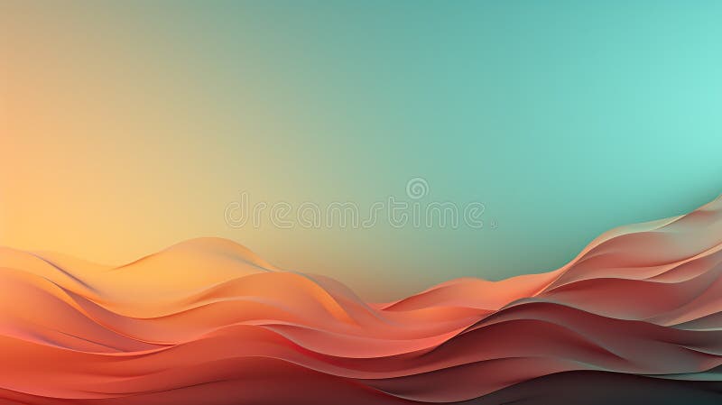 Background smooth gradient blue, peach green. Light color gradient transitions. Created with Generative AI stock photos