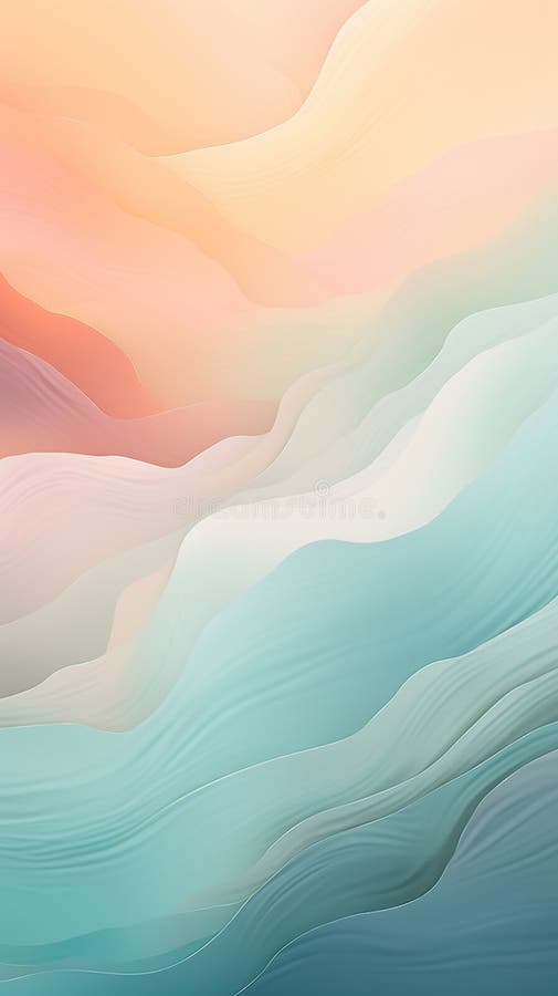 Background smooth gradient blue, peach green. Light color gradient transitions. Created with Generative AI stock photography