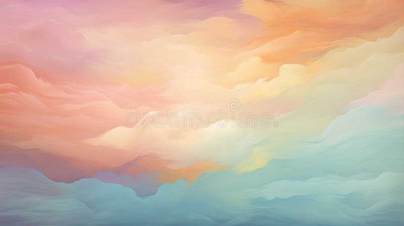 Background smooth gradient blue, peach green. Light color gradient transitions. Created with Generative AI royalty free stock image
