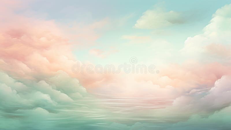 Background smooth gradient blue, peach green. Light color gradient transitions. Created with Generative AI stock photos