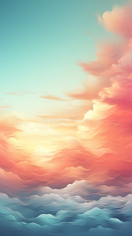 Background smooth gradient blue, peach green. Light color gradient transitions. Created with Generative AI royalty free stock image