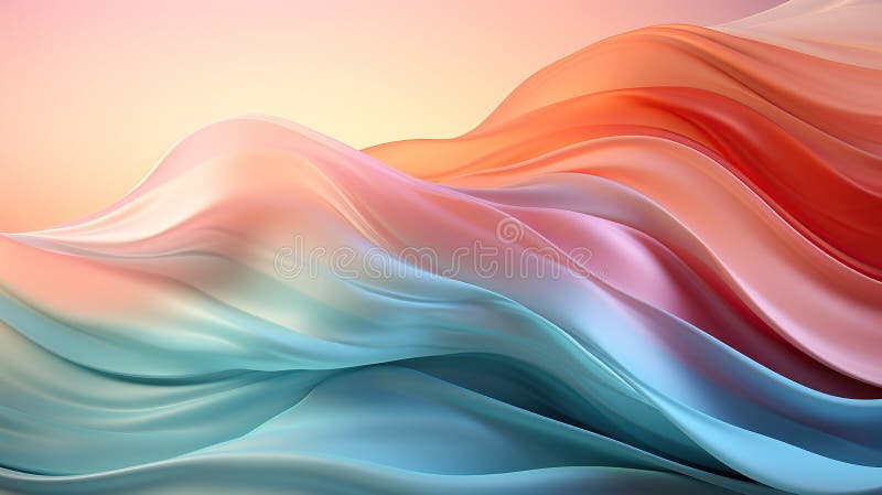 Background smooth gradient blue, peach green. Light color gradient transitions. Created with Generative AI stock images