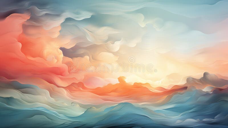 Background smooth gradient blue, peach green. Light color gradient transitions. Created with Generative AI stock images